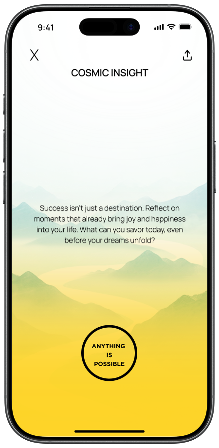Cosmic insight screen